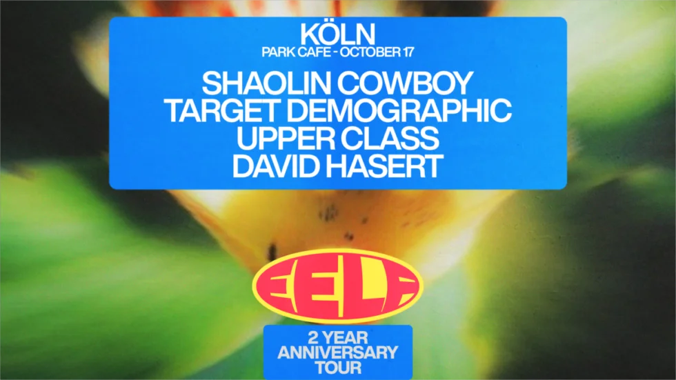 Flyer: EELF Presents – Köln: Target Demographic, Shaolin Cowboy, upper class and David Hasert Flyer: EELF Presents – Köln: Target Demographic, Shaolin Cowboy, upper class and David Hasert