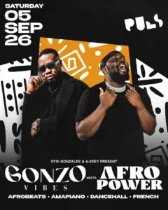 Flyer: GONZO VIBES X AFRO POWER Flyer: GONZO VIBES X AFRO POWER