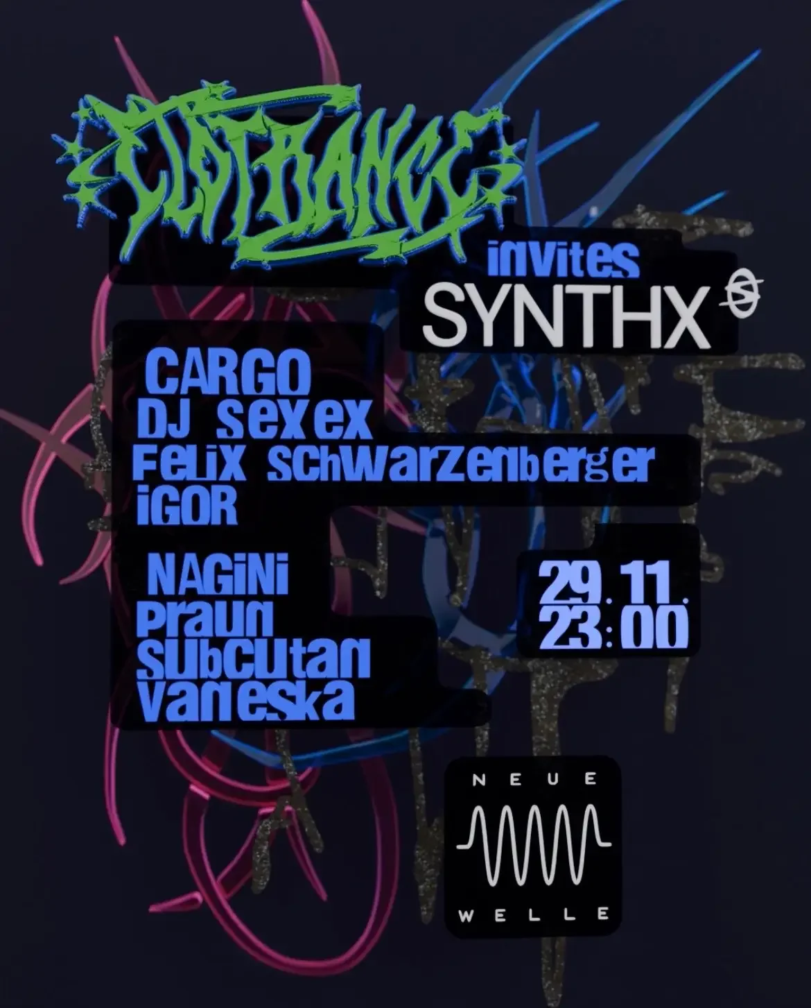 Flyer: ELOTRANCE invites SYNTHX Records Flyer: ELOTRANCE invites SYNTHX Records