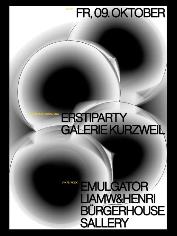 Flyer: Erstiparty Galerie Kurzweil Flyer: Erstiparty Galerie Kurzweil