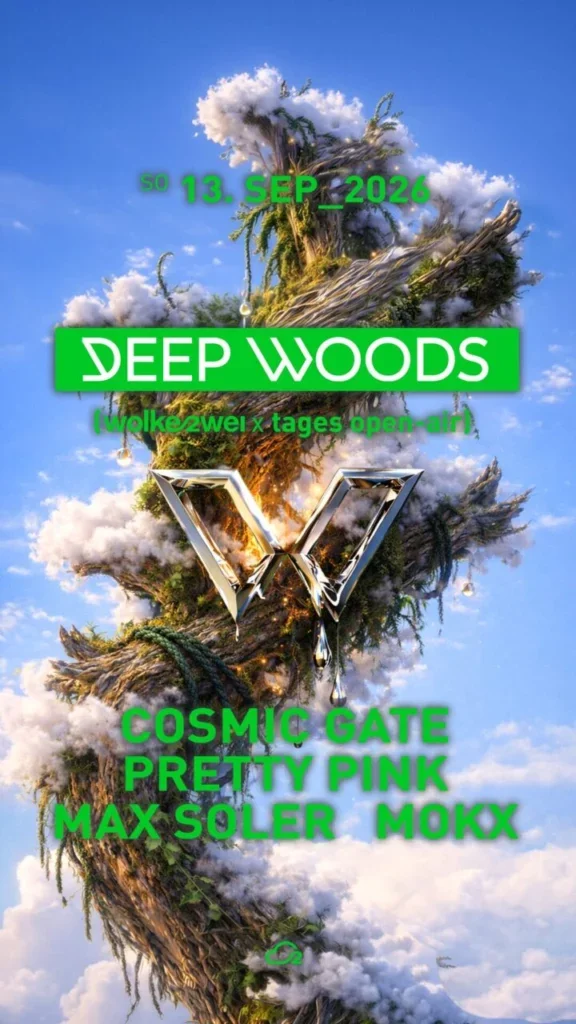 Flyer: Deep Woods auf Wolkezwei Flyer: Deep Woods auf Wolkezwei