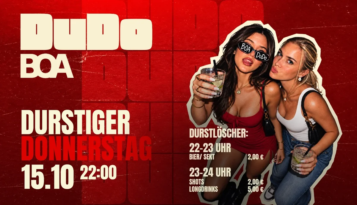 Flyer: DurstigerDonnerstag - Die Studi Party! Flyer: DurstigerDonnerstag - Die Studi Party!
