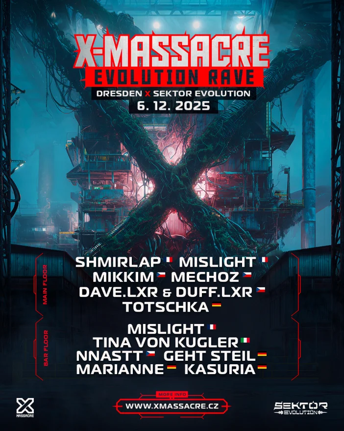 Flyer: X-MASSACRE Evolution Rave Flyer: X-MASSACRE Evolution Rave