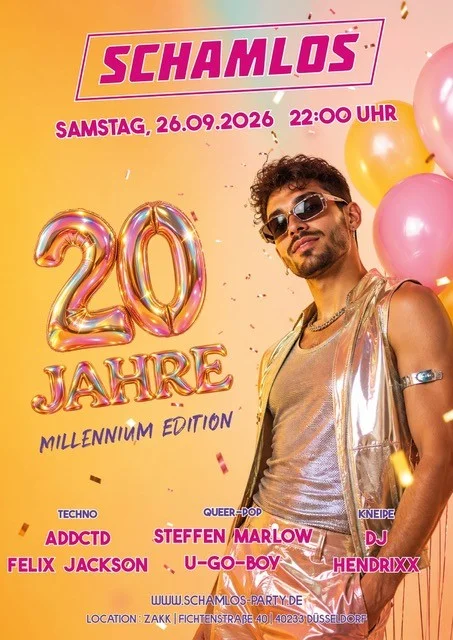 Flyer: Schamlos 20 Jahre - Millennium Edition Flyer: Schamlos 20 Jahre - Millennium Edition