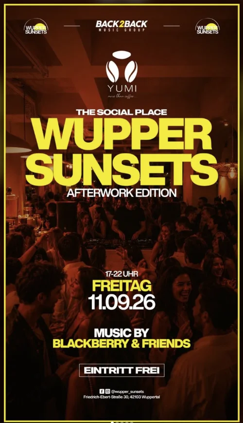 Flyer: Afterwork - Wupper Sunsets x Yumi Flyer: Afterwork - Wupper Sunsets x Yumi