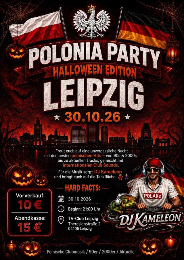 Flyer: Polonia Party – Halloween Edition Flyer: Polonia Party – Halloween Edition
