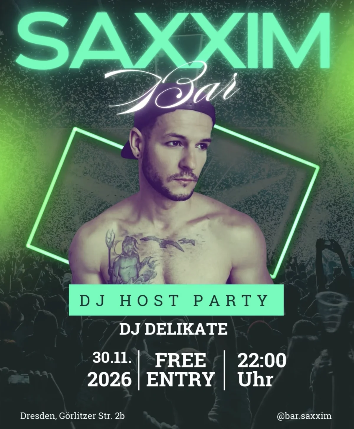 Flyer: 🎧 DJ Delikate ist zu Gast in der Bar Saxxim! Flyer: 🎧 DJ Delikate ist zu Gast in der Bar Saxxim!
