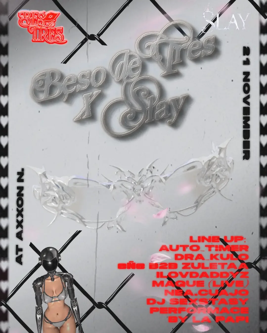 Flyer: SLAY x BESO DE TRES Flyer: SLAY x BESO DE TRES