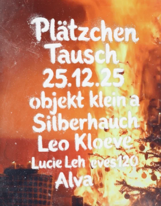 Flyer: Plätzchentausch w/Alva Flyer: Plätzchentausch w/Alva