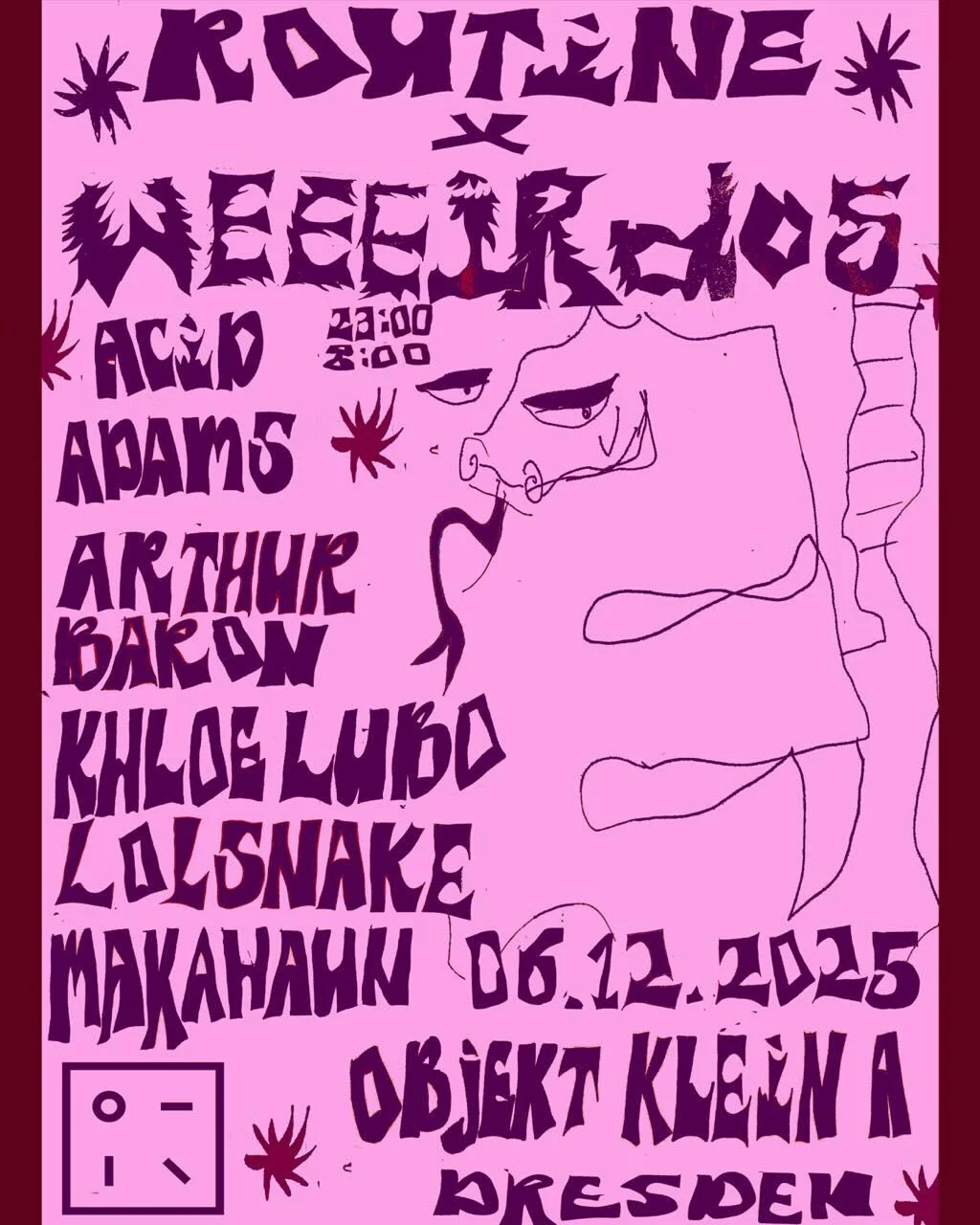 Flyer: Routine X Weeeirdos Flyer: Routine X Weeeirdos