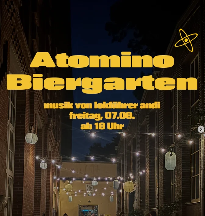 Flyer: Atomino Biergarten Flyer: Atomino Biergarten