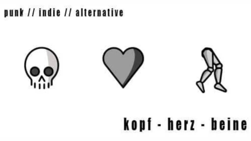 Flyer: kopf – herz – beine – Indie, Punk & Alternative mit DJ JanZ Flyer: kopf – herz – beine – Indie, Punk & Alternative mit DJ JanZ