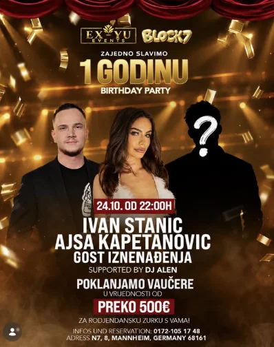 Flyer: 1 GODINA BLOCK 7 x EX-YU EVENTS Flyer: 1 GODINA BLOCK 7 x EX-YU EVENTS