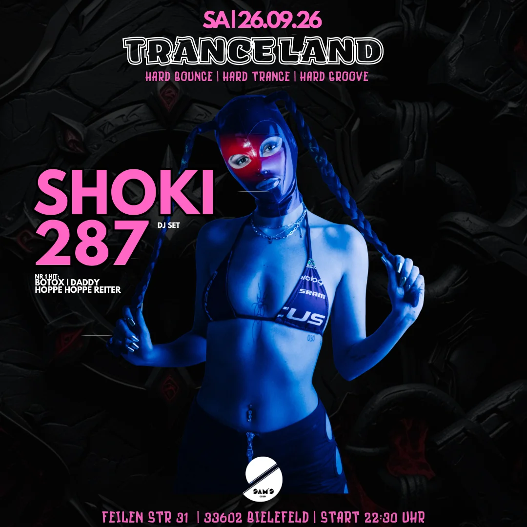 Flyer: Tranceland w/Shoki Flyer: Tranceland w/Shoki