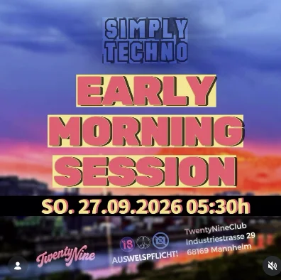 Flyer: early morning session Flyer: early morning session