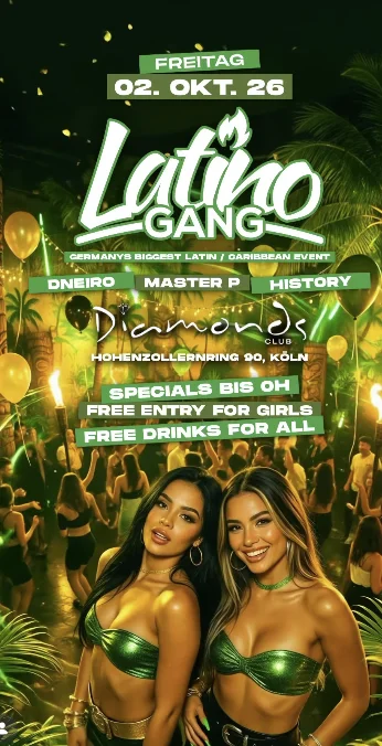 Flyer: LATINOGANG KÖLN – WE’RE BACK Flyer: LATINOGANG KÖLN – WE’RE BACK
