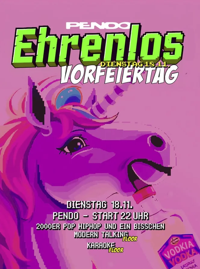 Flyer: Ehrenlos Party - Vorfeiertag Flyer: Ehrenlos Party - Vorfeiertag