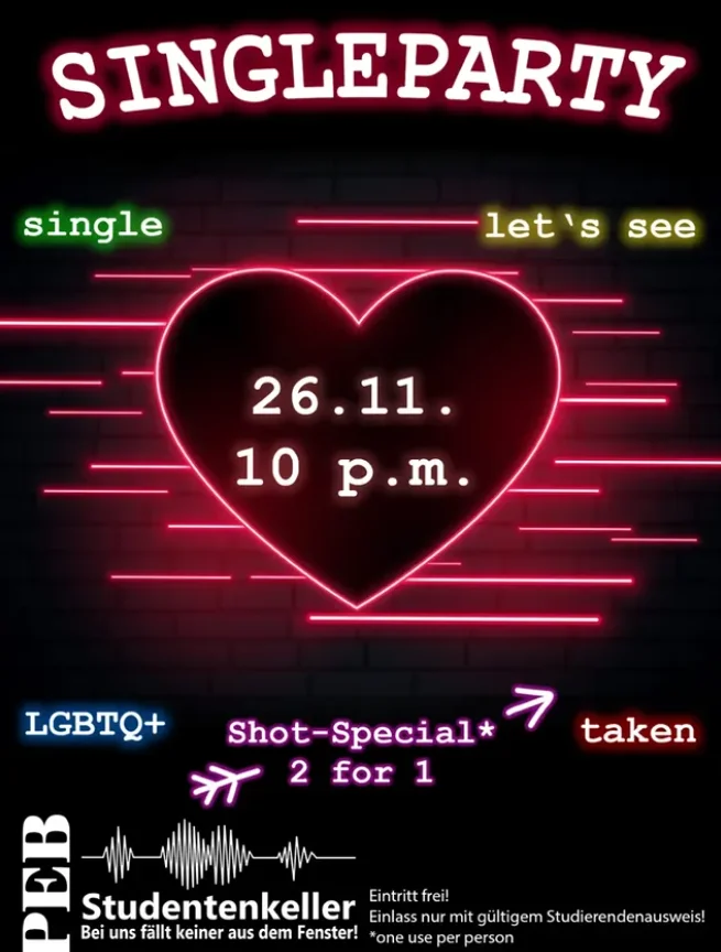 Flyer: Singleparty Flyer: Singleparty