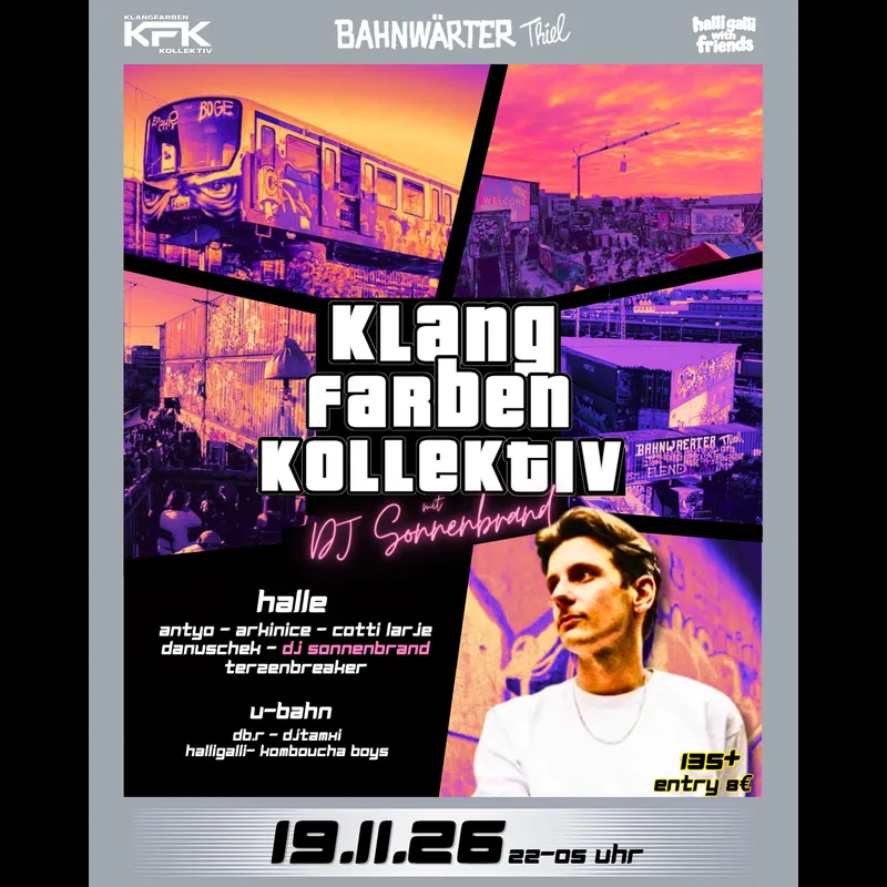 Flyer: 135+ mit Klangfarben & Halligalli.with.friends Flyer: 135+ mit Klangfarben & Halligalli.with.friends