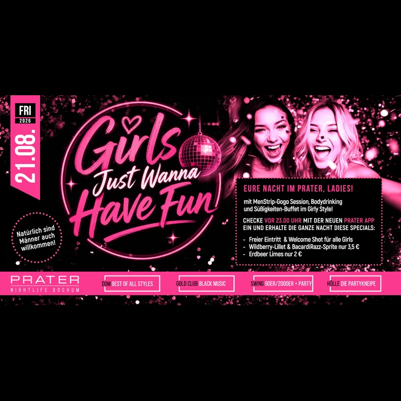 Flyer: GIRLS JUST WANNA HAVE FUN Flyer: GIRLS JUST WANNA HAVE FUN