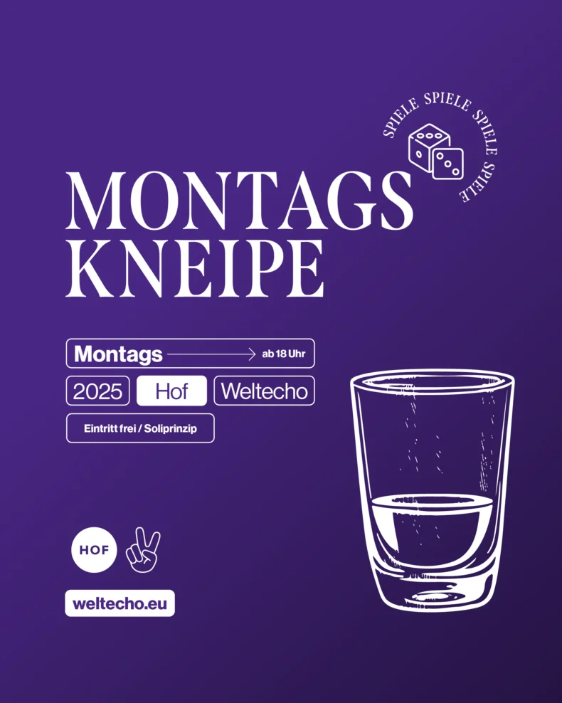 Flyer: Montagskneipe Flyer: Montagskneipe