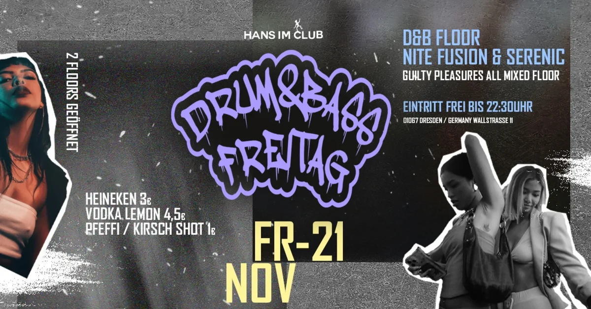 Flyer: Drum and Bass Freitag Flyer: Drum and Bass Freitag