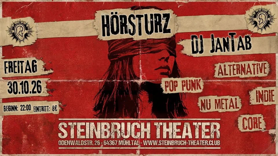 Flyer: Hörsturz - Alternative, Nu Metal & Pop-Punk Flyer: Hörsturz - Alternative, Nu Metal & Pop-Punk