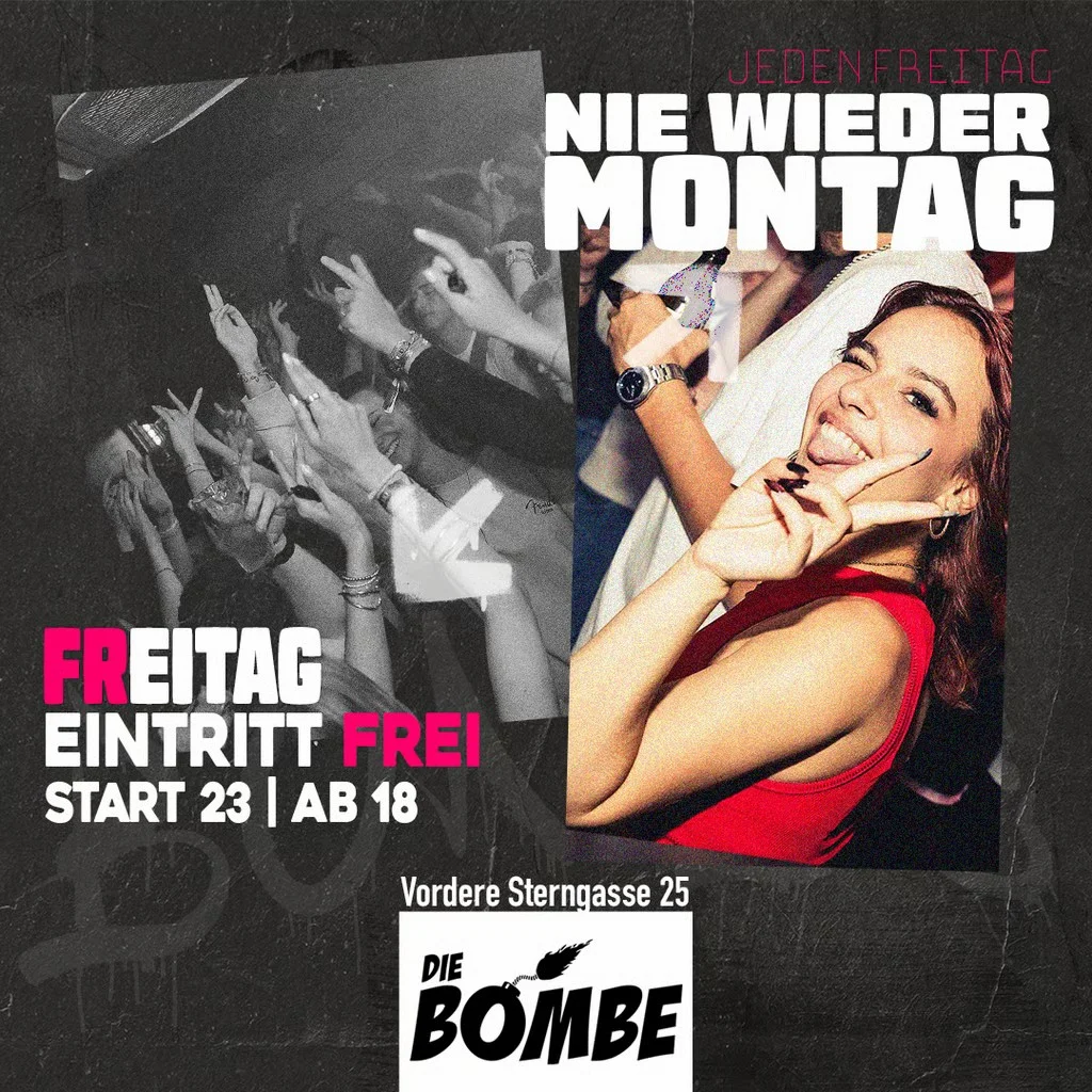 Flyer: Nie wieder Montag - Hits non Stop! Flyer: Nie wieder Montag - Hits non Stop!