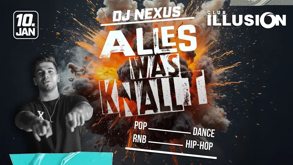 Flyer: ALLES WAS KNALLT - DIE NACHT, DIE ALLES SPRENGT Flyer: ALLES WAS KNALLT - DIE NACHT, DIE ALLES SPRENGT