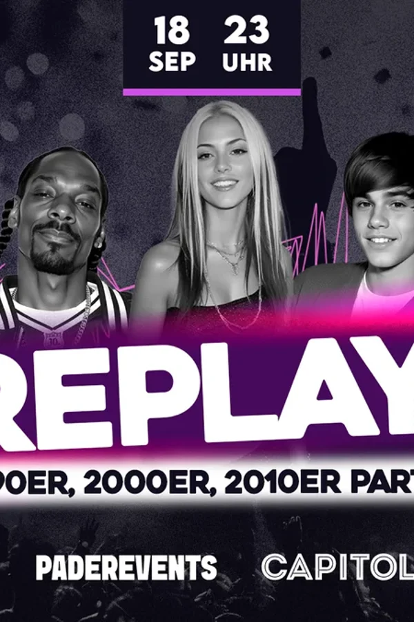 Event image: REPLAY – 90ER, 2000ER, 2010ER PARTY