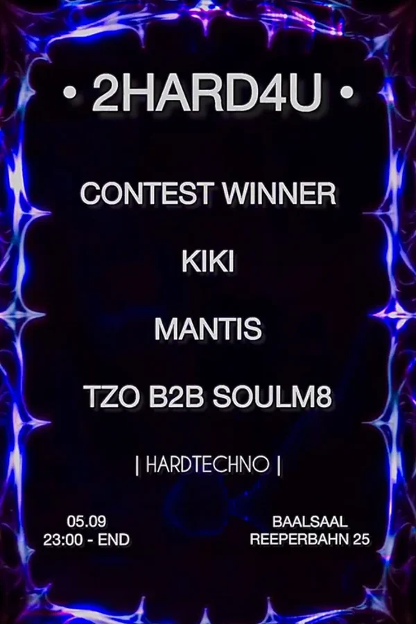 Event image: 2HARD4U (HARDTECHNO)
