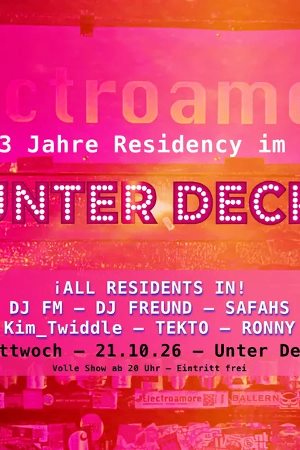 Event-Bild: 3 Jahre Electroamore Residency im Unter Deck