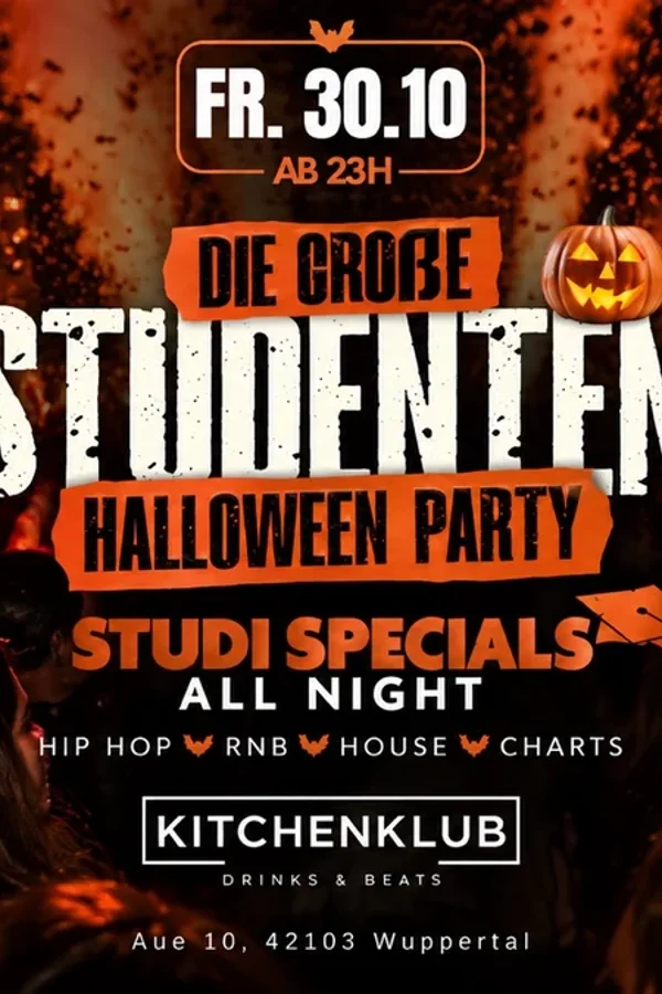 Event-Bild: DIE GROẞE HALLOWEEN STUDENTEN PARTY – WiSe 26/27 FREITAG - 30.10