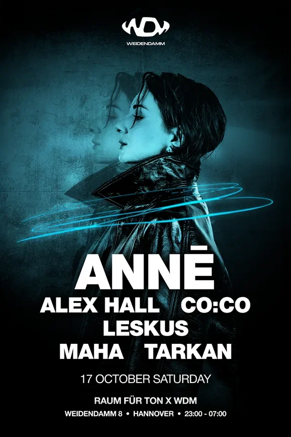 Event image: WDM x Raum für Ton: ANNĒ, Alex Hall, co:co, Leskus, MAHA, Tarkan