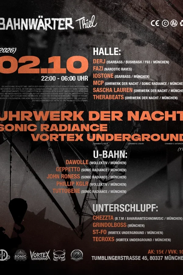 Event-Bild: 135+ mit Uhrwerk der Nacht X Sonic Radiance X Vortex