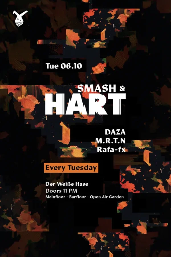 Event-Bild: Smash & HART ◢◤ Tuesday Rave & Open Air Garden [free entry until midnight*]