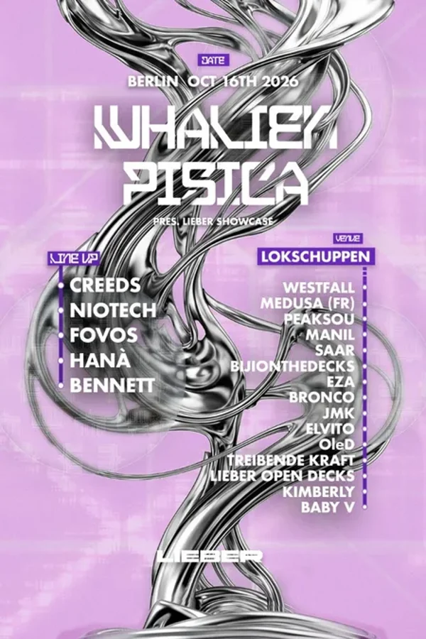 Event-Bild: WHALIEN x PISICA pres Creeds, BENNETT, FOVOS, Niotech, HANÀ and more tba