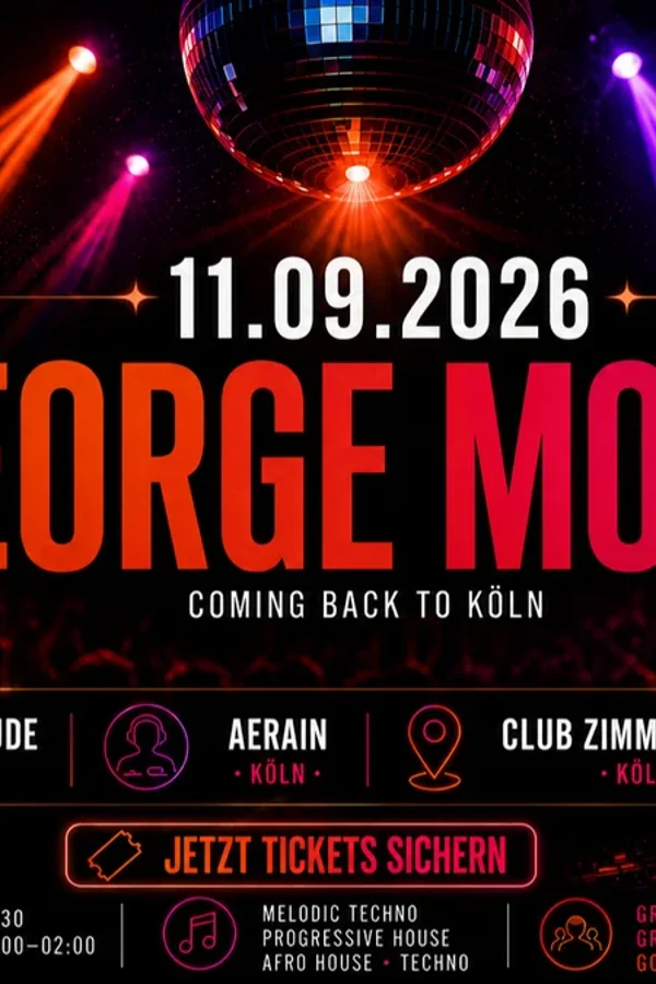 Event: 1 More Time in Club Zimmermanns. Launch party mit George Morel Event-Bild: 1 More Time in Club Zimmermanns. Launch party mit George Morel