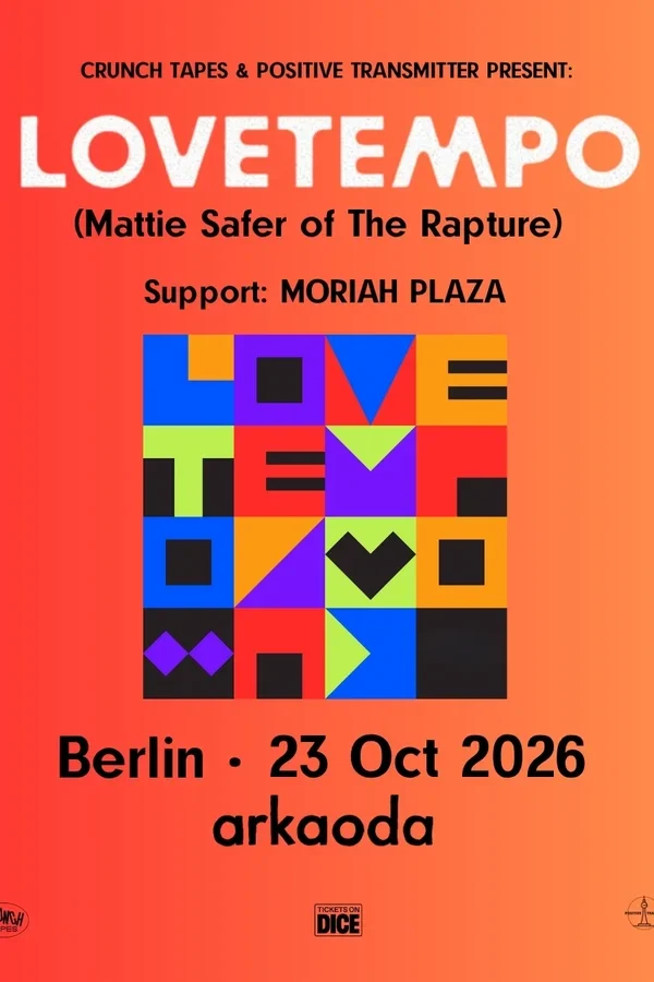 Event-Bild: lovetempo (Mattie Safer of The Rapture), Moriah Plaza