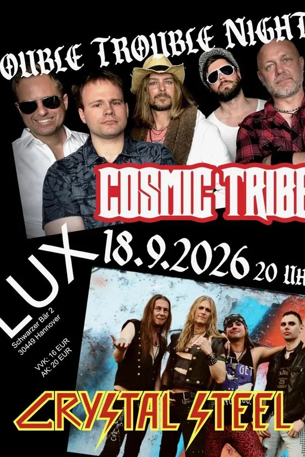 Event image: COSMIC TRIBE & CRYSTAL STEEL