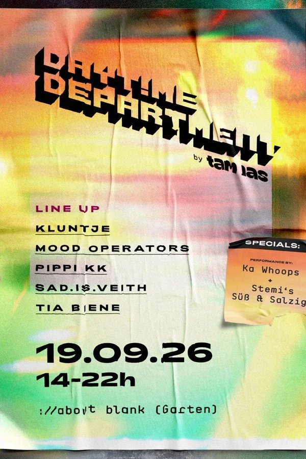 Event-Bild: Daytime department by tam ias (14-22 Uhr)