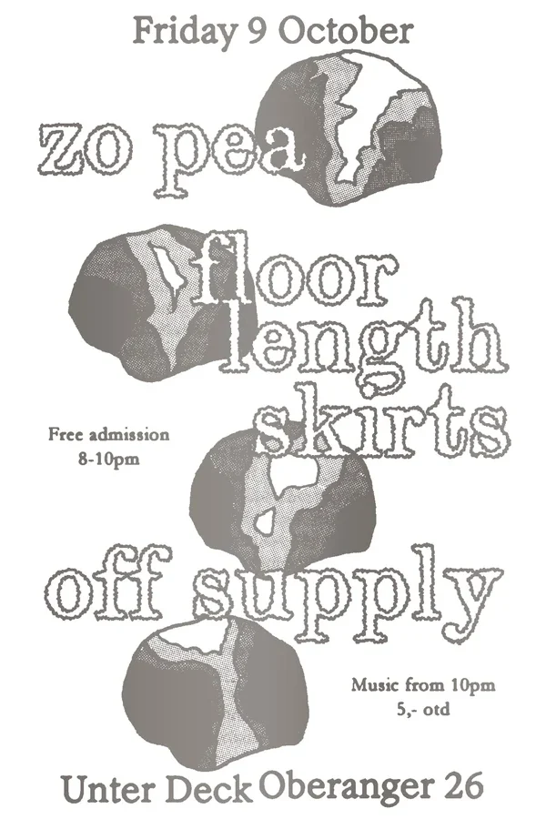 Event: Off Supply with Zo Pea & floor length skirts Event-Bild: Off Supply with Zo Pea & floor length skirts