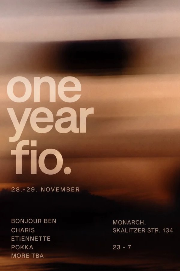 Event: one Year fio. Event-Bild: one Year fio.