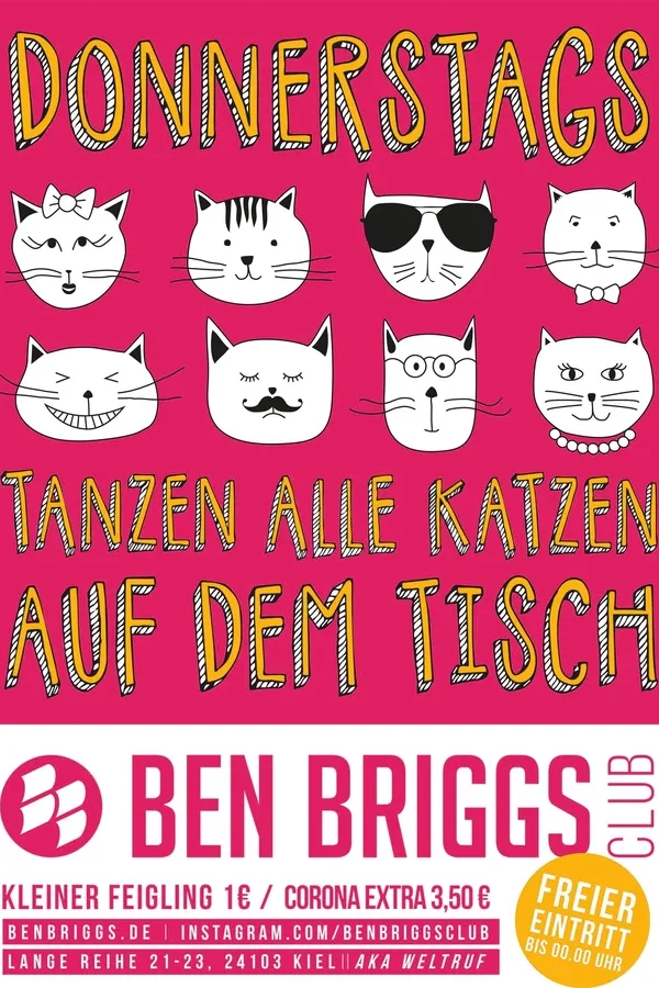 Event image: ✪ DONNERSTAGS ✪ TANZEN ALLE KATZEN AUF DEM TISCH ✪