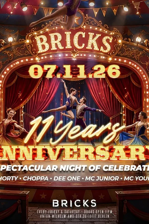 Event-Bild: 11 YEARS BRICKS BIRTHDAY