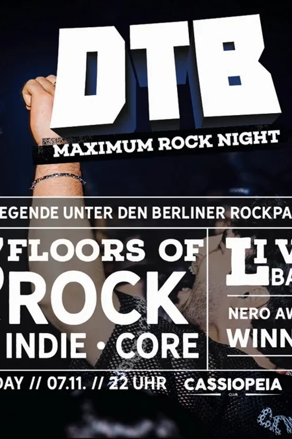 Event: DTB Maximum Rock Night mit NeRO Award Gewinner 2026 Event-Bild: DTB Maximum Rock Night mit NeRO Award Gewinner 2026