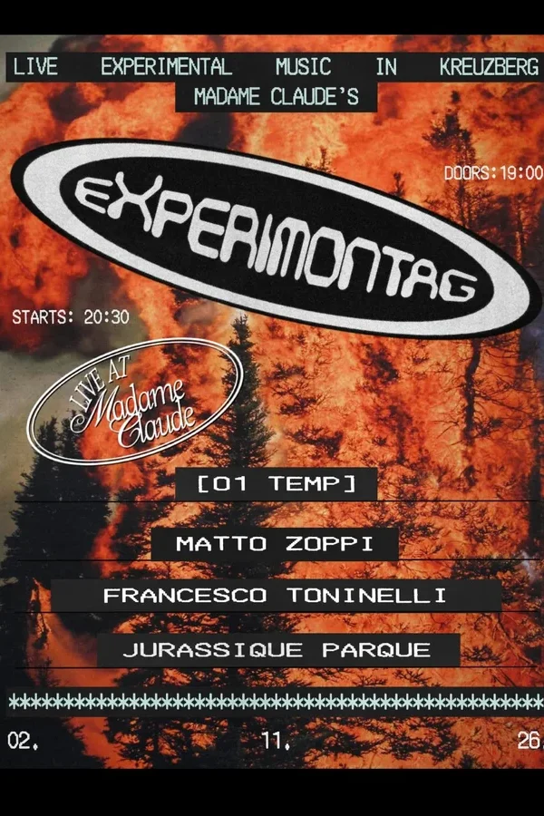 Event-Bild: [o1 Temp] + Matto Zoppi + Francesco Toninelli + Jurassique Parque (DJ-Set)