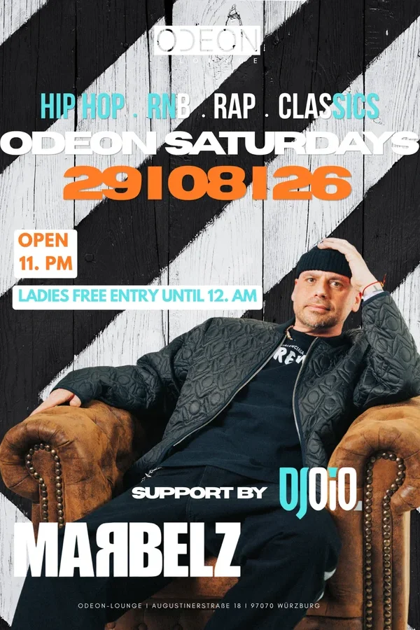 Event image: ODEON SATURDAYS W/ DJ MARBELZ & DJ OIO