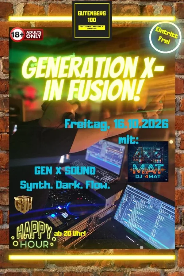 Event image: Generation X in Fusion: DJ 4MAT