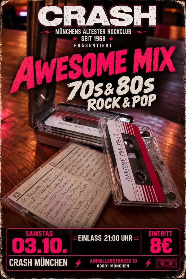 Event-Bild: Awesome Mix 70s & 80s Rock & Pop